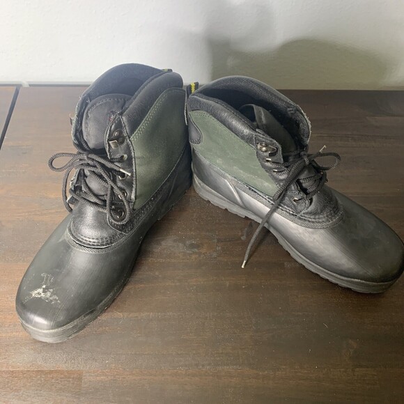 Greatland Mens Sz 12 Black Waterproof Thermolite Snow Boots - Vintage - Picture 2 of 12